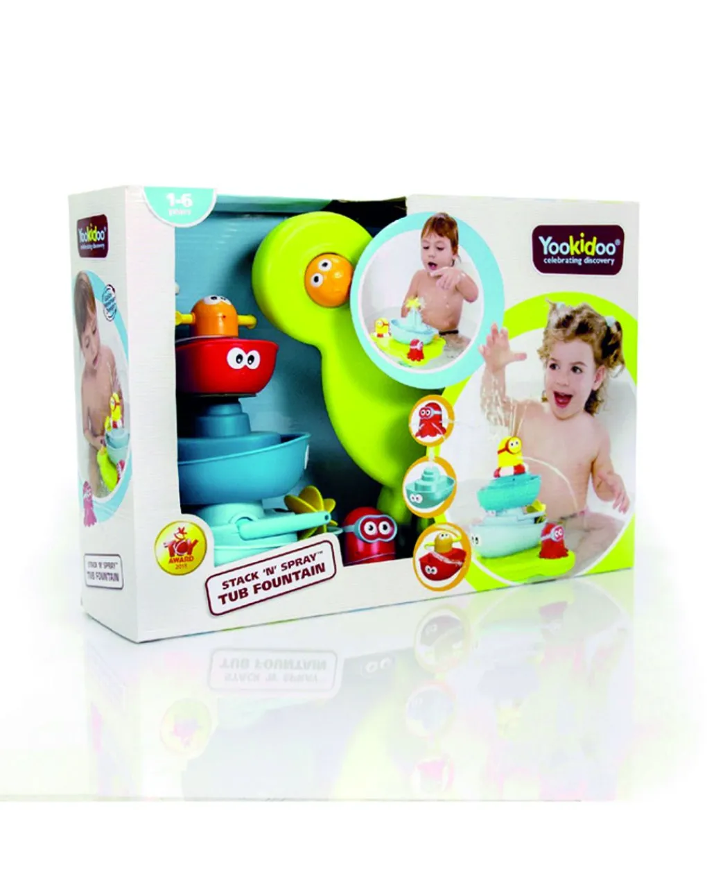 Yookidoo Giochi Primi Mesi-- Stack 'N’ Spray Tub Fountain