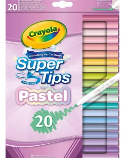 Crayola Giochi Creativi-20 Pennarelli Lavabili Supertips Dai Colori Pastello - Pastel