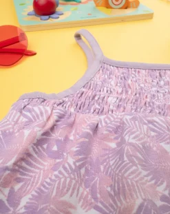 Prenatal Vestiti E Completi-Abito Bambina Jersey Viola Allover Mini Me