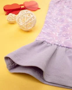 Prenatal Vestiti E Completi-Abito Bambina Jersey Viola Allover Mini Me