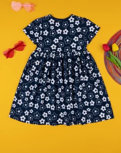 Prenatal Vestiti E Completi-Abito Bimba Blu "Fiori”