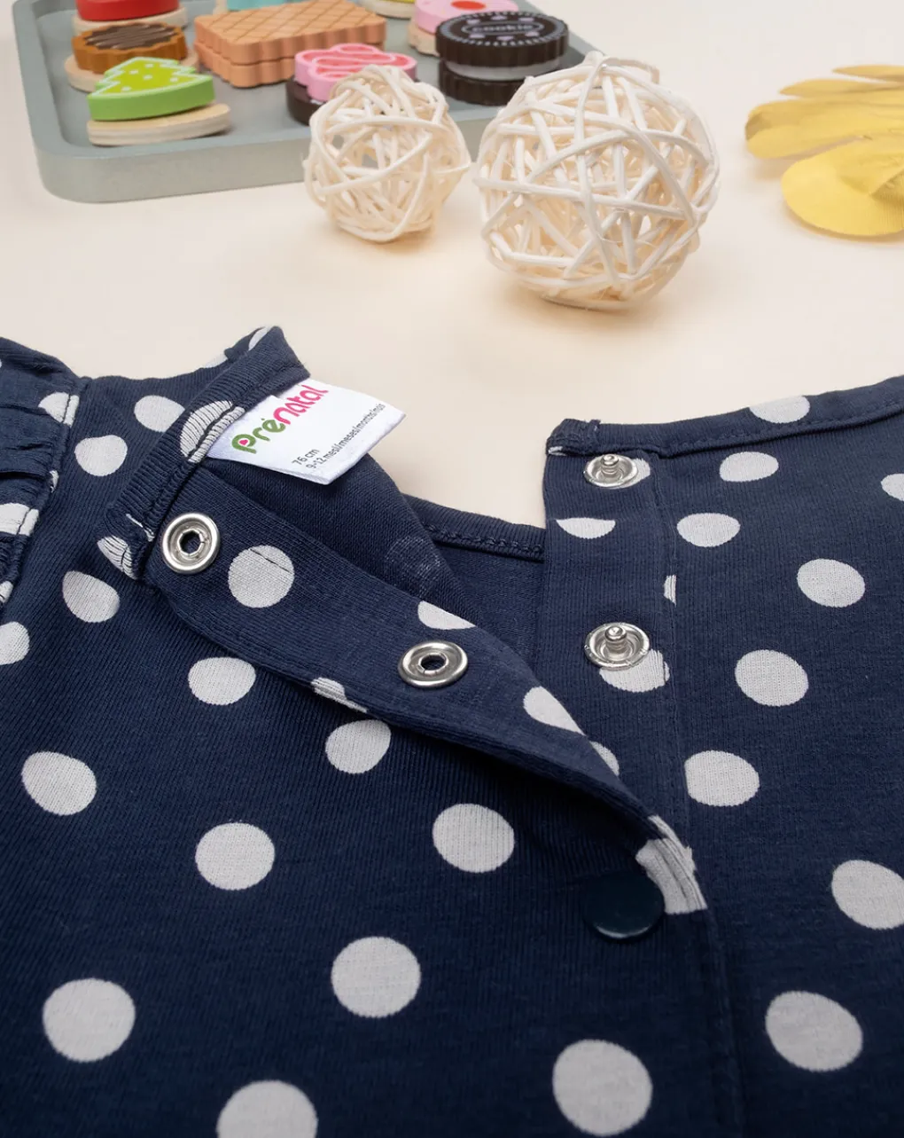 Prenatal Vestiti E Completi-Abito Bimba Blu In Jersey Fantasia Allover