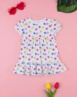 Prenatal Vestiti E Completi-Abito Bimba Fantasia Allover Fiori Colorati