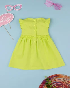 Prenatal Vestiti E Completi-Abito Bimba Popeline Verde Chiaro