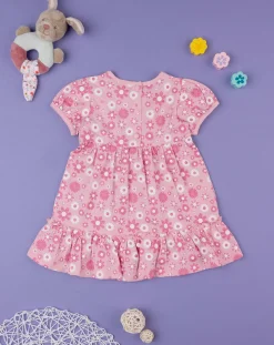 Prenatal Vestiti E Completi-Abito Bimba Rosa "Fiori”