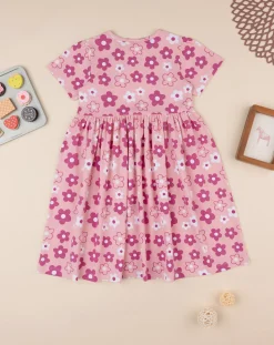Prenatal Vestiti E Completi-Abito Bimba Rosa "Fiori”