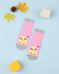 Prenatal Body Intimo E Calze-Antiscivolo Bimba Rosa "Pulcino”