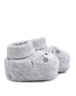 Prenatal Scarpine E Calze-Babbucce In Ciniglia Con Orso