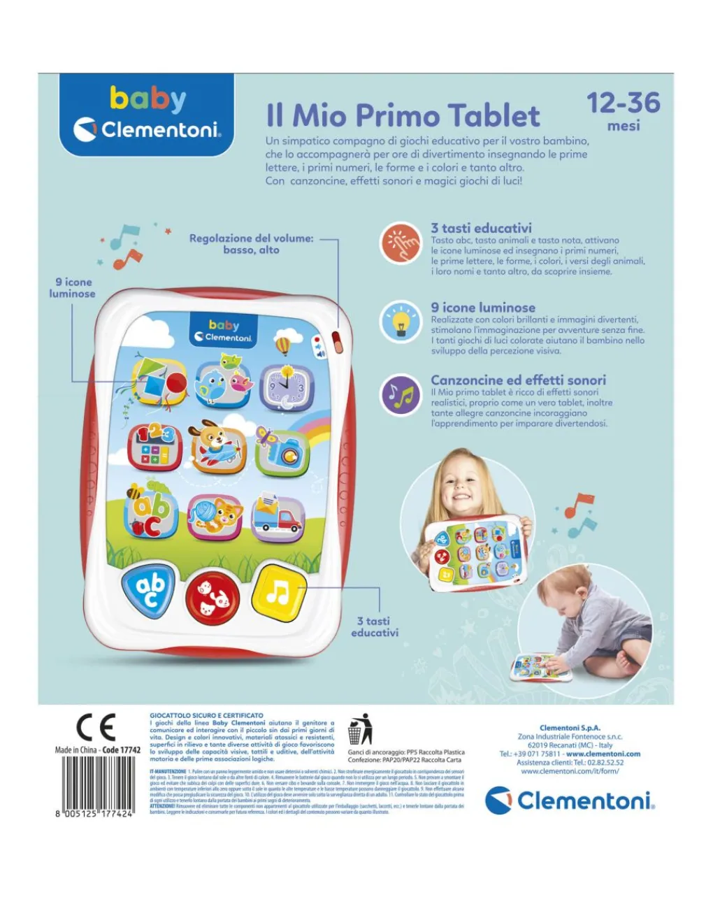 Baby Clementoni Giochi Interattivi E Prescolari-- Il Mio Primo Tableteducativo Parlante