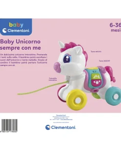 Baby Clementoni Giochi Interattivi E Prescolari-Baby Unicorno Sempre Con Me -