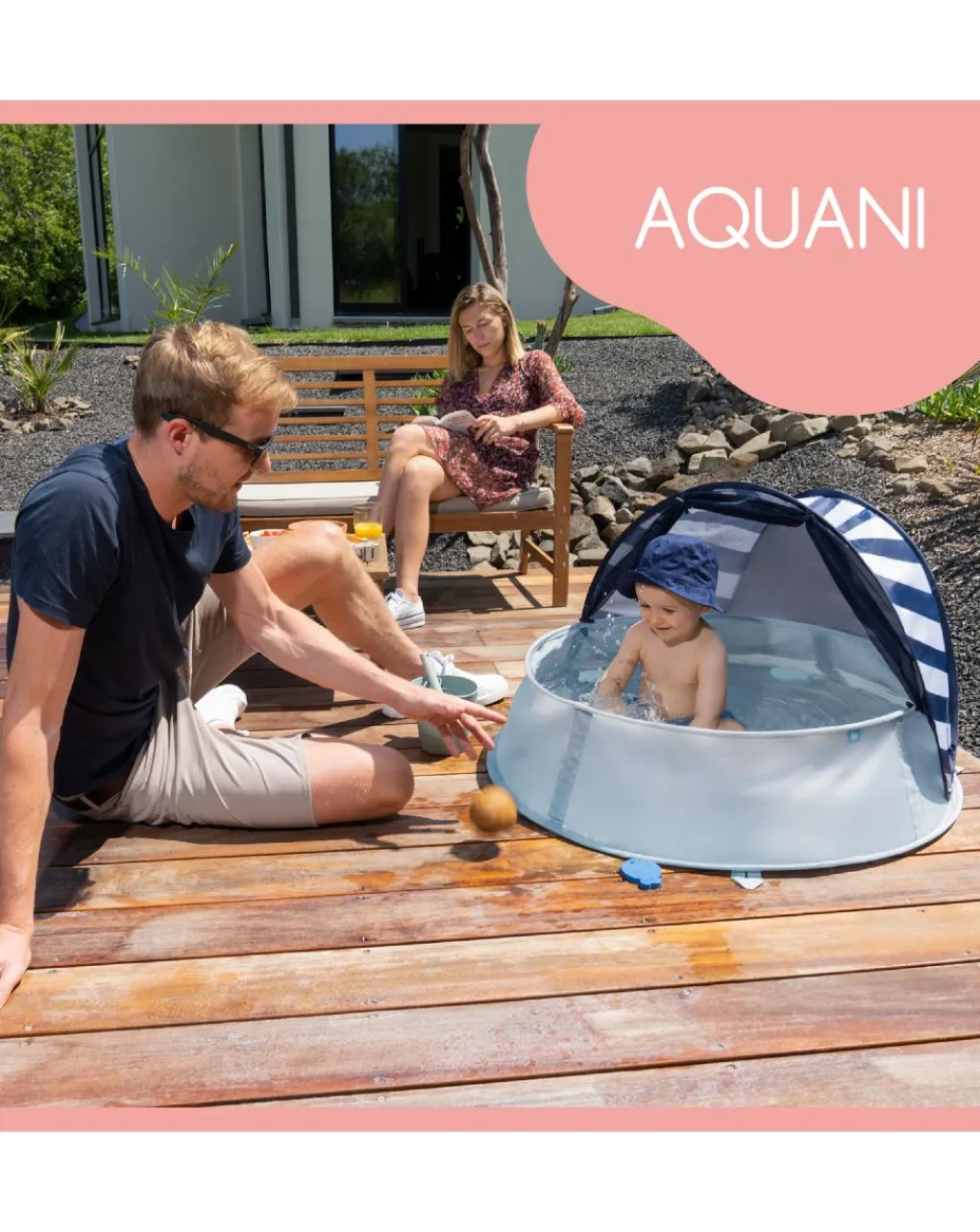 Babymoov Culle E Accessori-Aquani Box Giochi & Piscina Anti-Uv Spf 50+ Mariniere