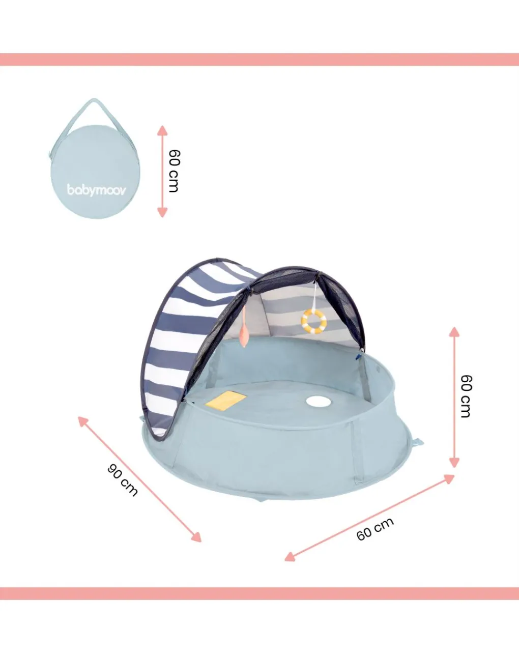 Babymoov Culle E Accessori-Aquani Box Giochi & Piscina Anti-Uv Spf 50+ Mariniere