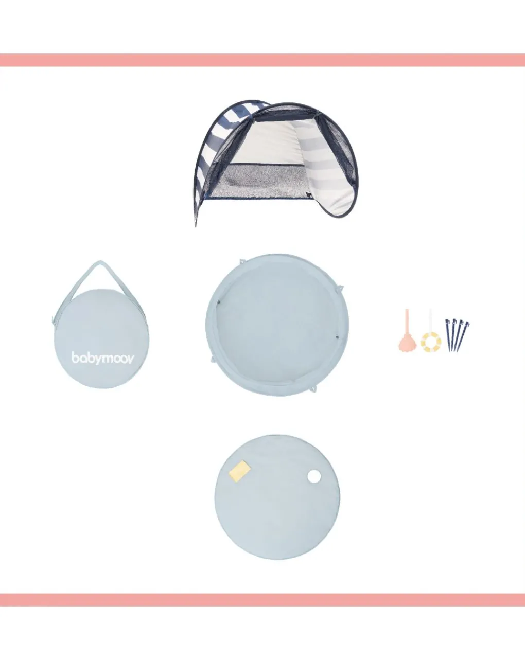 Babymoov Culle E Accessori-Aquani Box Giochi & Piscina Anti-Uv Spf 50+ Mariniere