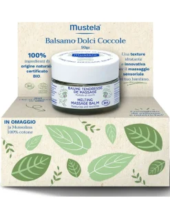 Mustela Creme Olii E Burrocacao-Balsamo Dolci Coccole 90Gr + Mussolina 100% In Cotone Omaggio