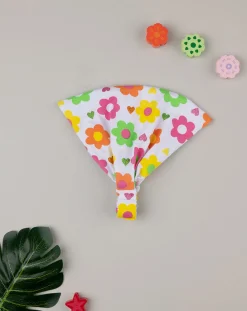 Prenatal Cappelli E Accessori-Bandana Bimba Jersey Fiori Colorati
