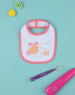 Prenatal Bavaglini-Bavaglino Bimba "Albicocche” Rosa