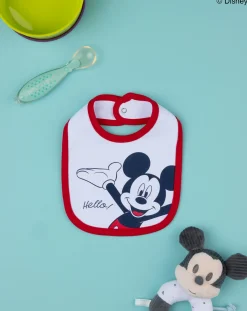 Prenatal Bavaglini-Bavaglino Bimbo "Mickey Mouse” Rosso