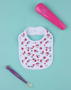 Prenatal Bavaglini-Bavaglino Interlock Fiorellini Allover