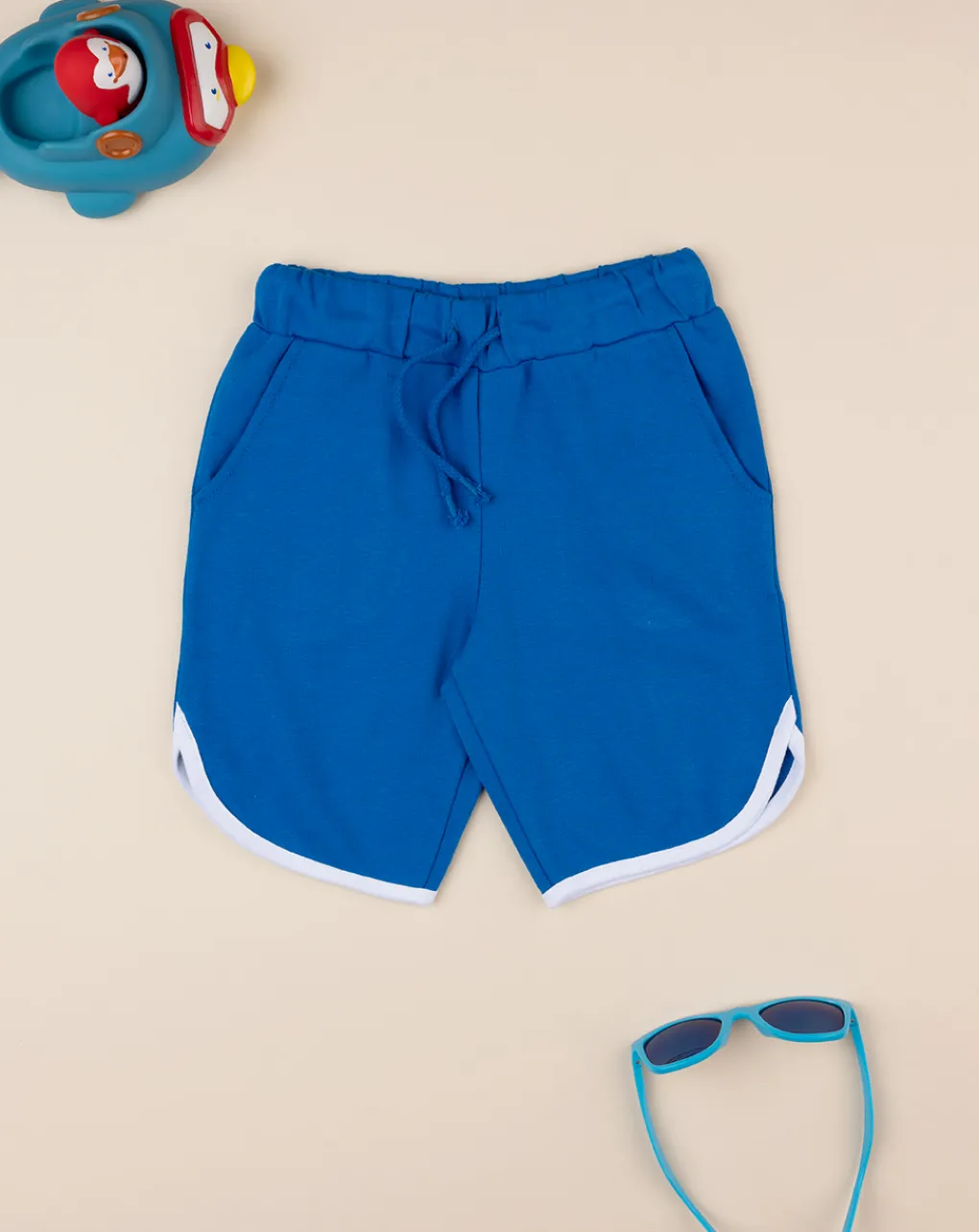 Prenatal Jeans Pantaloni E Salopette-Bermuda Bambino French Terry Blu
