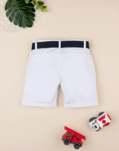 Prenatal Jeans Pantaloni E Salopette-Bermuda Bianco Da Bambino Twill