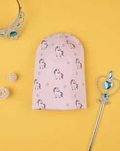 Prenatal Cappelli E Sciarpe-Berretto Bambina Rosa Con Unicorni