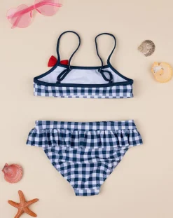 Prenatal Costumi Interi E Bikini-Bikini Bambina Vicky Blu E Bianco