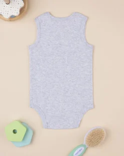 Prenatal Magliette E Body Intimi-Body Intimo Neonato Grigio Con Stampa
