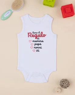Prenatal Magliette E Body Intimi-Body Intimo Spalla Larga Unisex Con Stampa