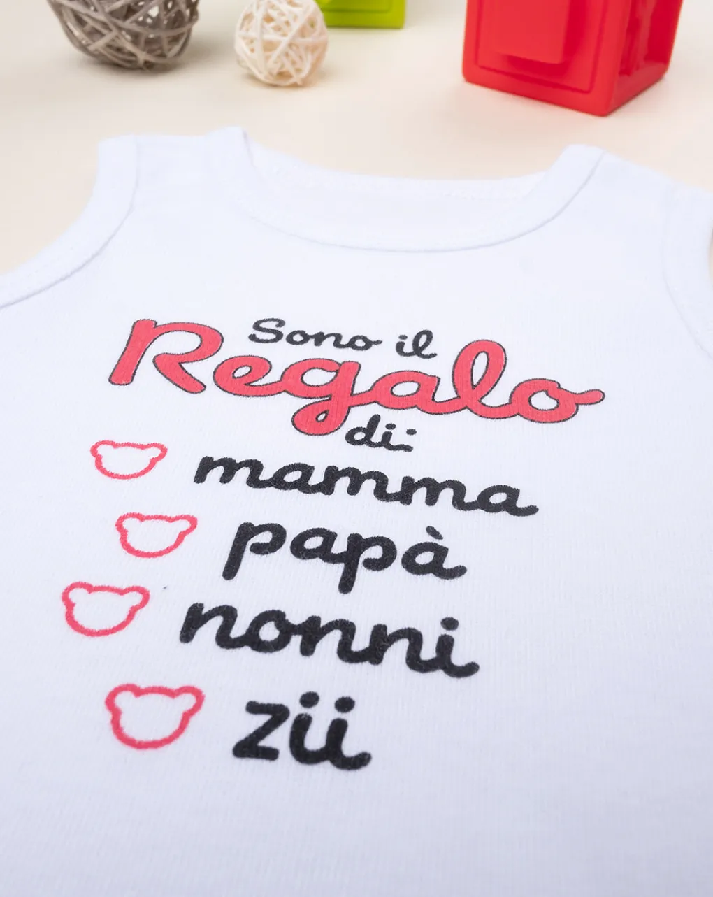 Prenatal Magliette E Body Intimi-Body Intimo Spalla Larga Unisex Con Stampa