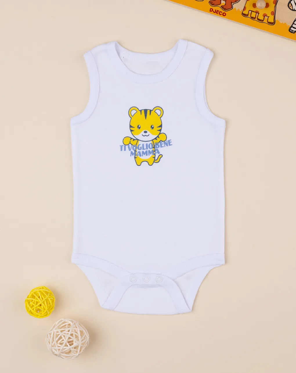 Prenatal Magliette E Body Intimi-Body Neonato Spalla Larga Con Stampa