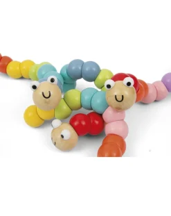 Wood'N'Play Giochi Primi Mesi-Bruco Snodato In Legno - Wood’N’Play