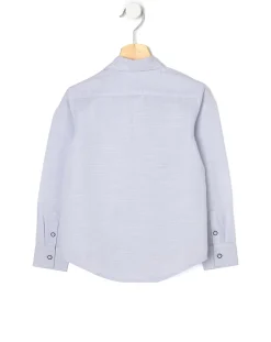 Prenatal Magliette E Camicie-Camicia Azzurra Con Bottoni Bicolor