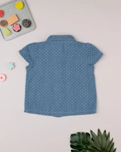 Prenatal Magliette E Camicie-Camicia Chambray Bimba Denim