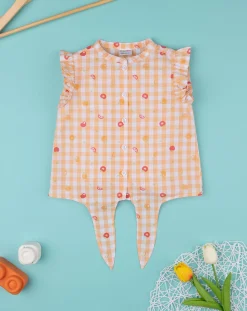 Prenatal Magliette E Camicie-Camicia Estiva Bambina Vichy Popeline