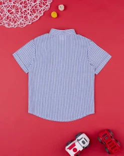 Prenatal Magliette Camicie E Body-Camicia Rigata Mezza Manica Bimbo Elegant