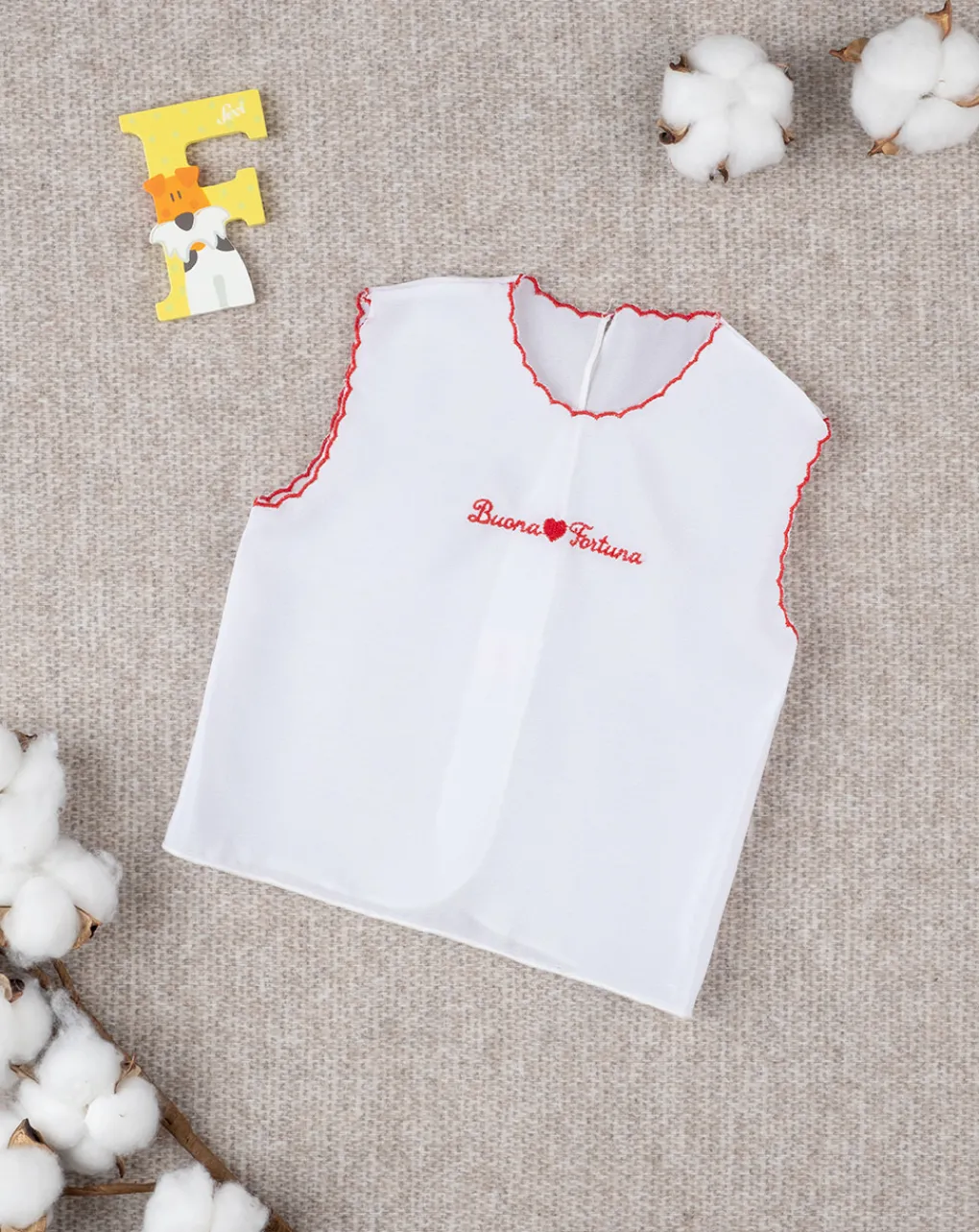 Prenatal Camicini Della Fortuna-Camicino Seta Girl Rosso