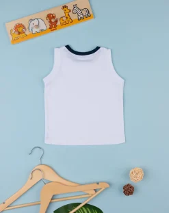 Prenatal Magliette Camicie E Body-Canotta Bimbo Bianca/Blu