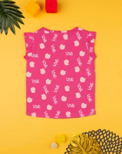 Prenatal Magliette E Camicie-Canotta Fucsia Stampa Allover Frutta