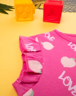 Prenatal Magliette E Camicie-Canotta Fucsia Stampa Allover Frutta