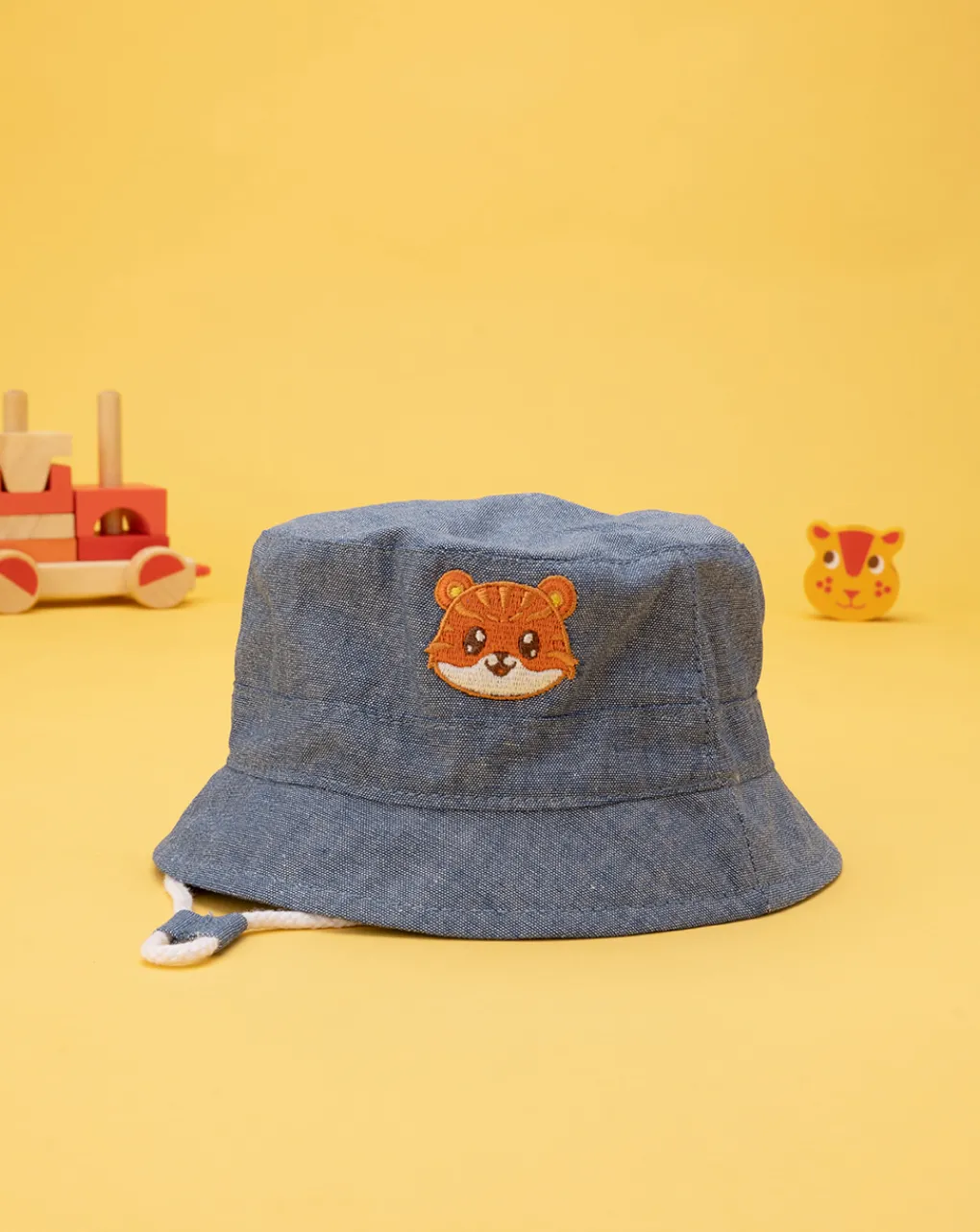 Prenatal Cappellini Cuffiette E Muffole-Cappello Bimbo Chambray Giungla