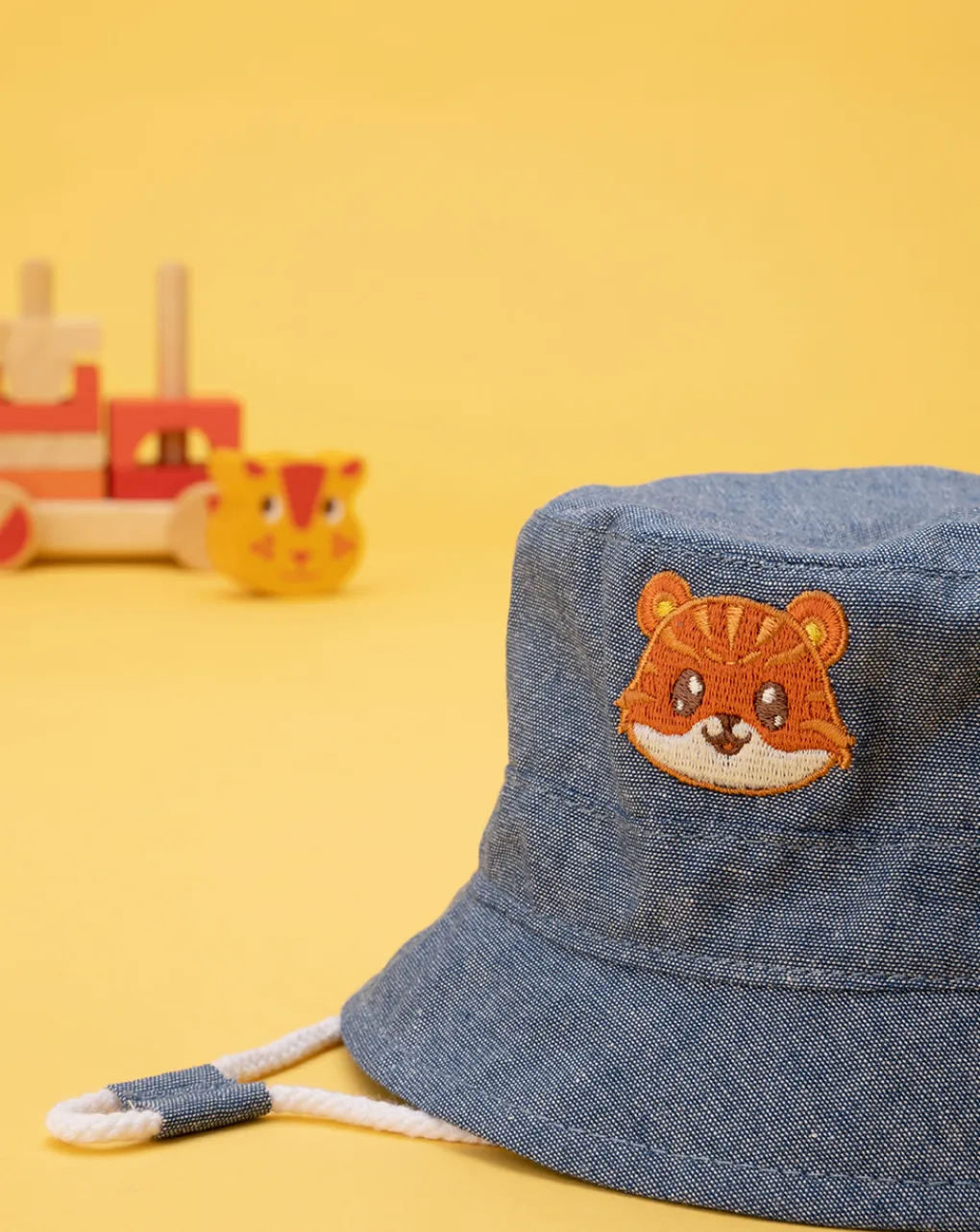 Prenatal Cappellini Cuffiette E Muffole-Cappello Bimbo Chambray Giungla