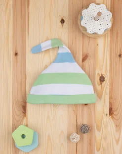 Prenatal Cappellini Cuffiette E Muffole-Cappello Bimbo Rigato "Cagnolino”
