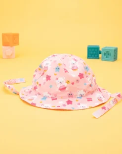 Prenatal Cappellini Cuffiette E Muffole-Cappello Estivo Bimba "Fiori”