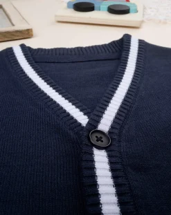 Prenatal Maglioni E Cardigan-Cardigan Basico Blu Bambino Maniche Lunghe