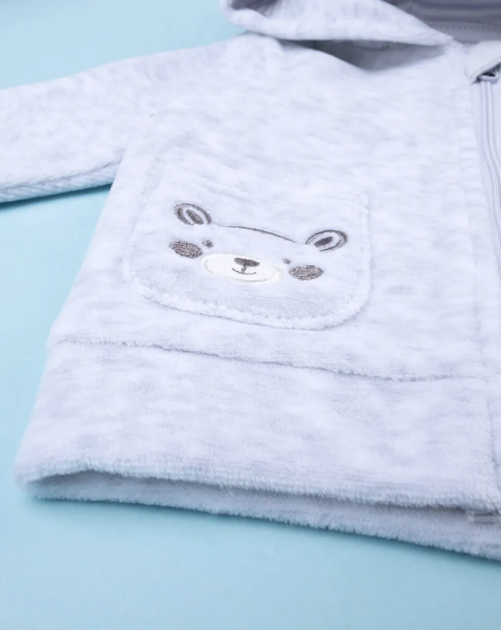 Prenatal Maglioni E Cardigan-Cardigan Bimbo Con Cappuccio Grigio Chiaro