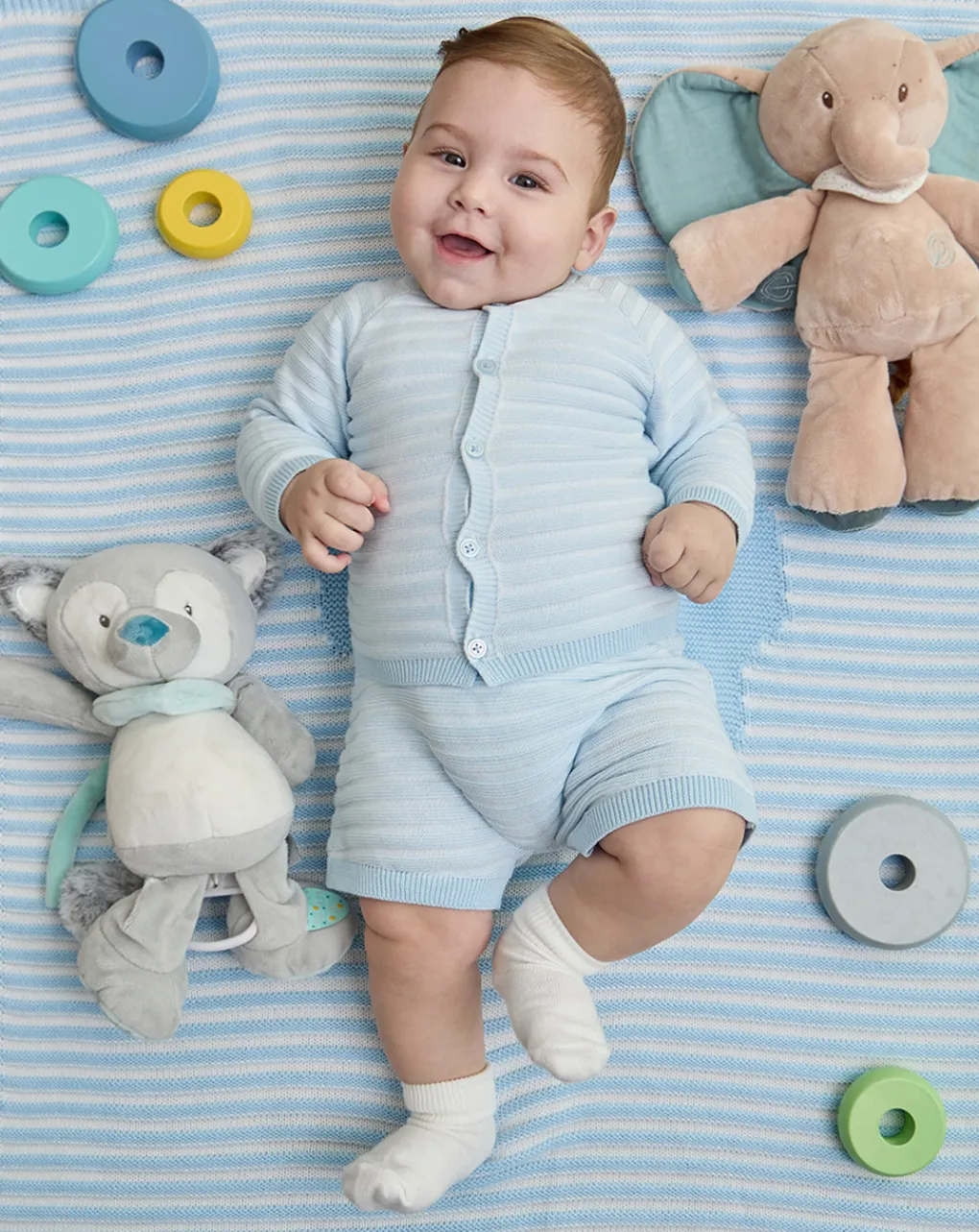 Prenatal Cardigan-Cardigan Tricot Bimbo Azzurro