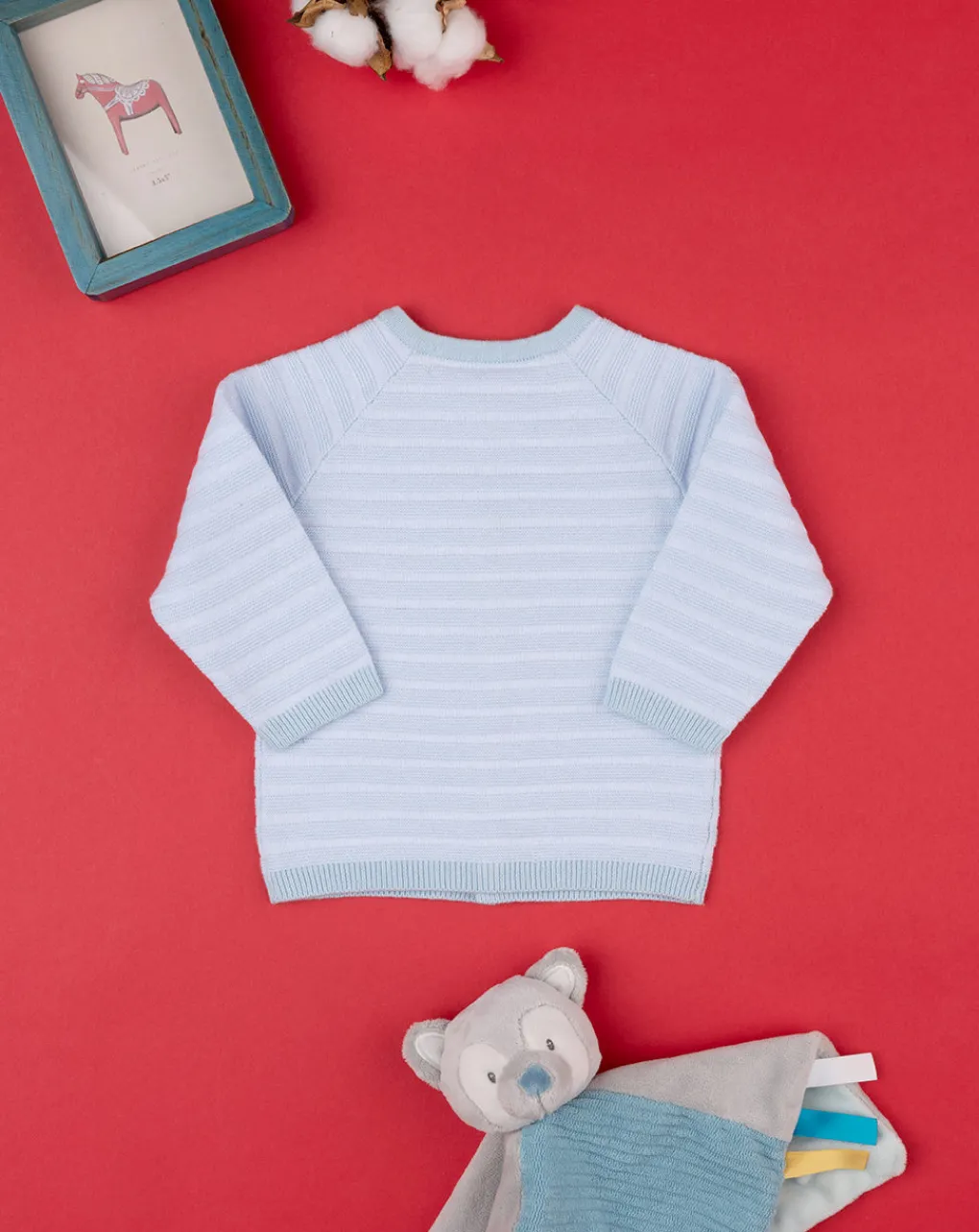 Prenatal Cardigan-Cardigan Tricot Bimbo Azzurro