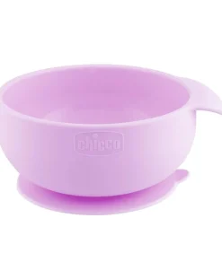 Chicco Piatti E Posate-Ciotola Silicone Con Ventosa 6M+ Rosa