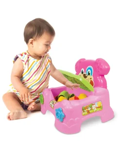 Clementoni Costruzioni Giocattolo-Clemmy - Poltroncina Porta Mattoncini Bimba