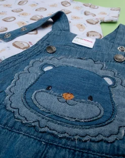 Prenatal Abiti Completi E Tutine-Completo Chambray Bimbo Salopette 